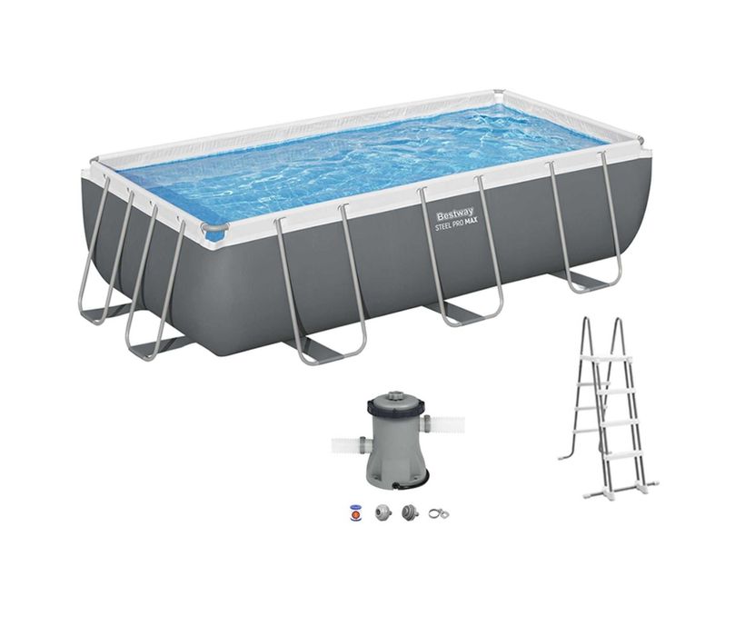 Piscina Copii Dreptunghiulara Cadru 404x201x100cm SET LivratGRATUIT