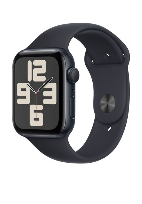 Apple Watch SE (2023), GPS, Carcasa Midnight Aluminium 44mm, Midnight Sport Band - S/M