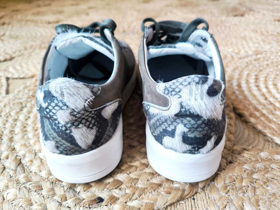 Sneakers Hinson, piele nubuc și piele de ponei, 40