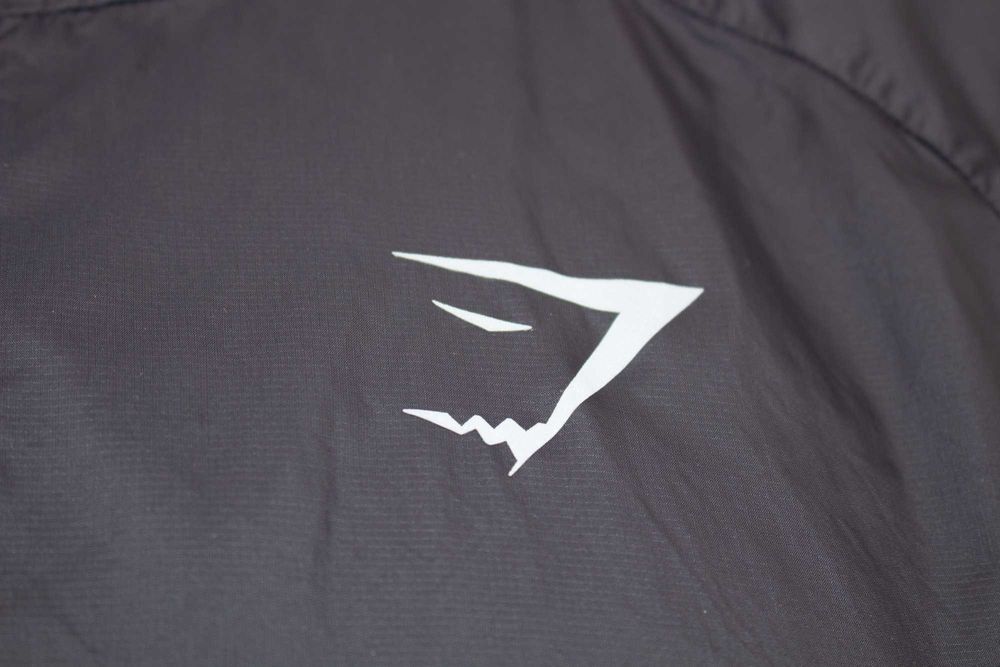 Gymshark оригинално мъжко яке черно тип ветровка леко с качулка L
