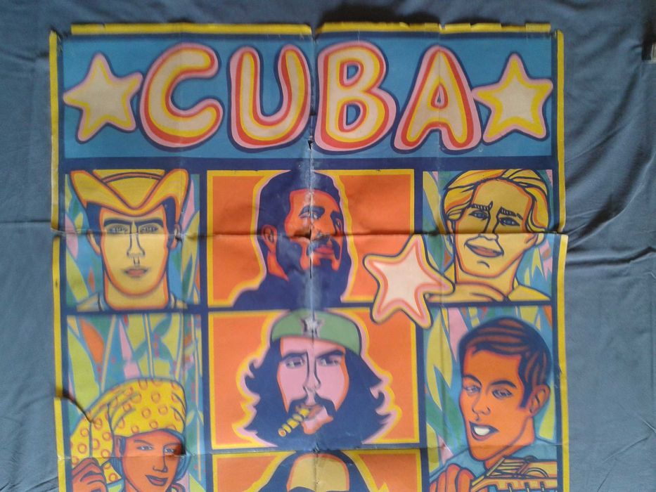 Плакат, Уникален, Куба, Революция, Водачи, Голям