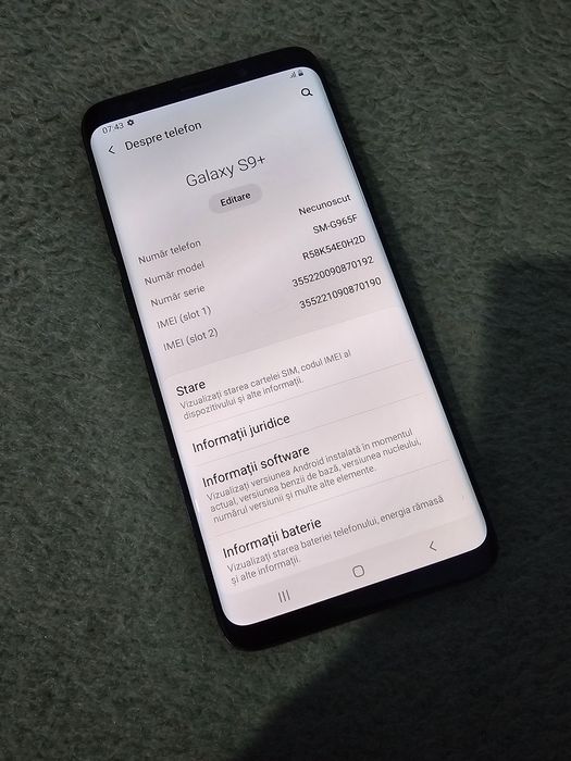 Vãnd Samsung S9 plus Black