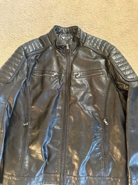 Кожено яке XXL като ново  без следи от носене