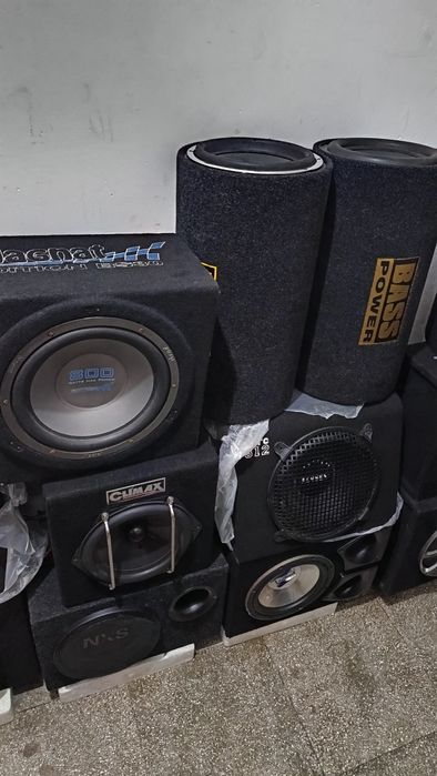 Statie amplificator subwoofer boxe difuzoare casetofon player kit rms