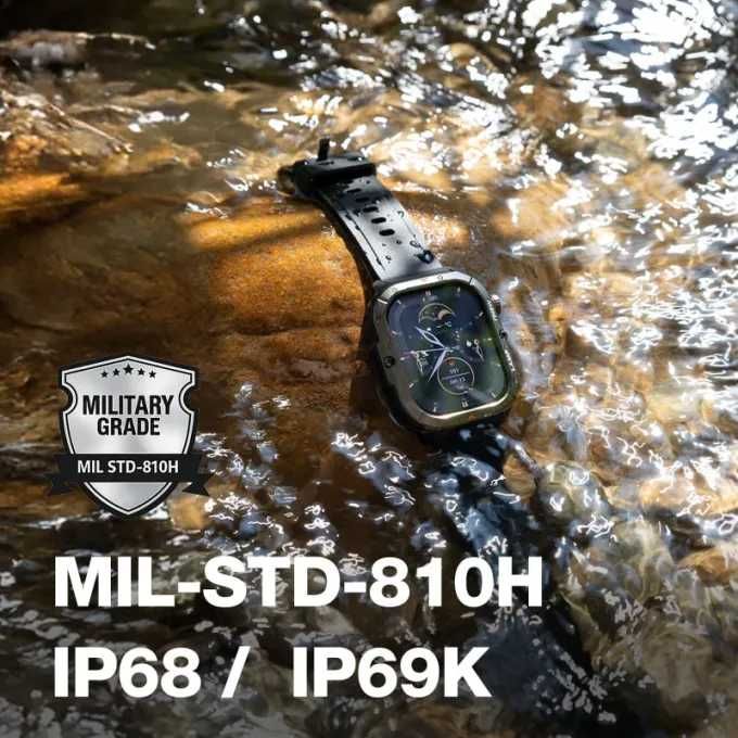 Смарт часовник AGM Legion 3 - 1.95" AMOLED, 5ATM, IP68