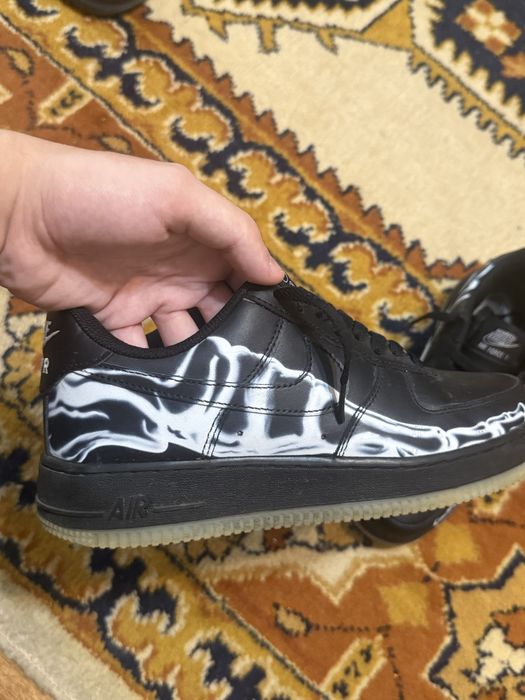 vand air force 1 low skeleton black