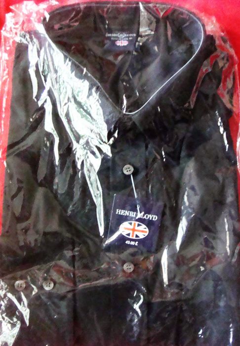 "Henri LLoyd"-черна риза 100%памук,размер L