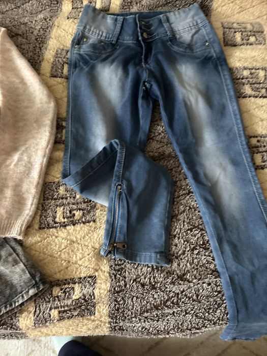 Теплая кофта, юбка, джинсы