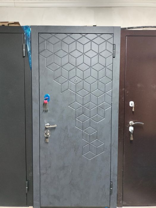 Двери входные с зеркалом