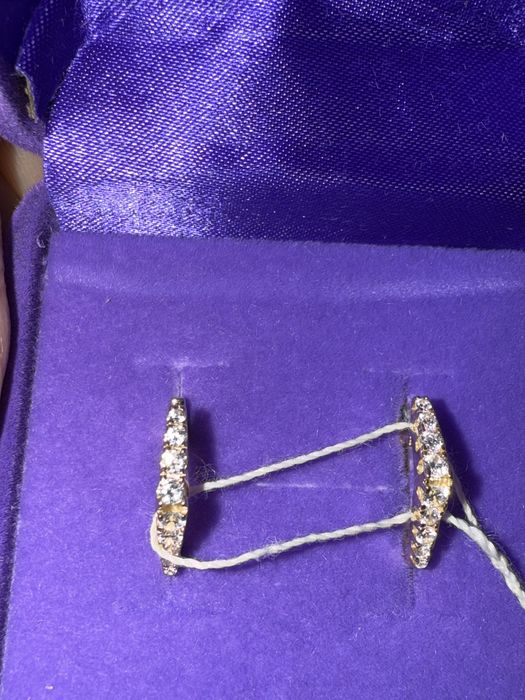 Золотые серьги Эстет новые