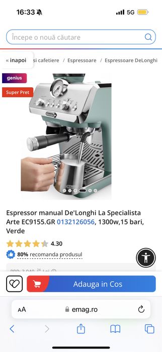 Espressor manual De’ Longhi