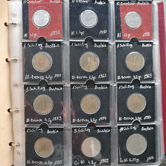 Колекция 180 бр монети в албум KaBe - Европа, Русия и др