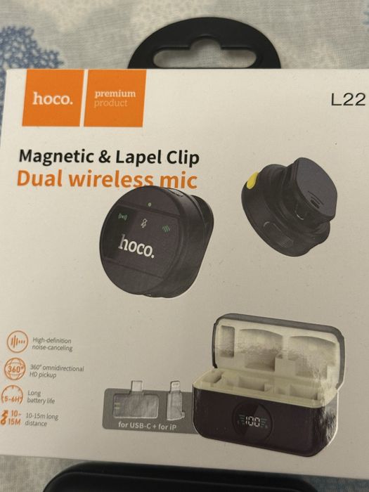 Микрофон hoco , 2 пятлички Bluetooth