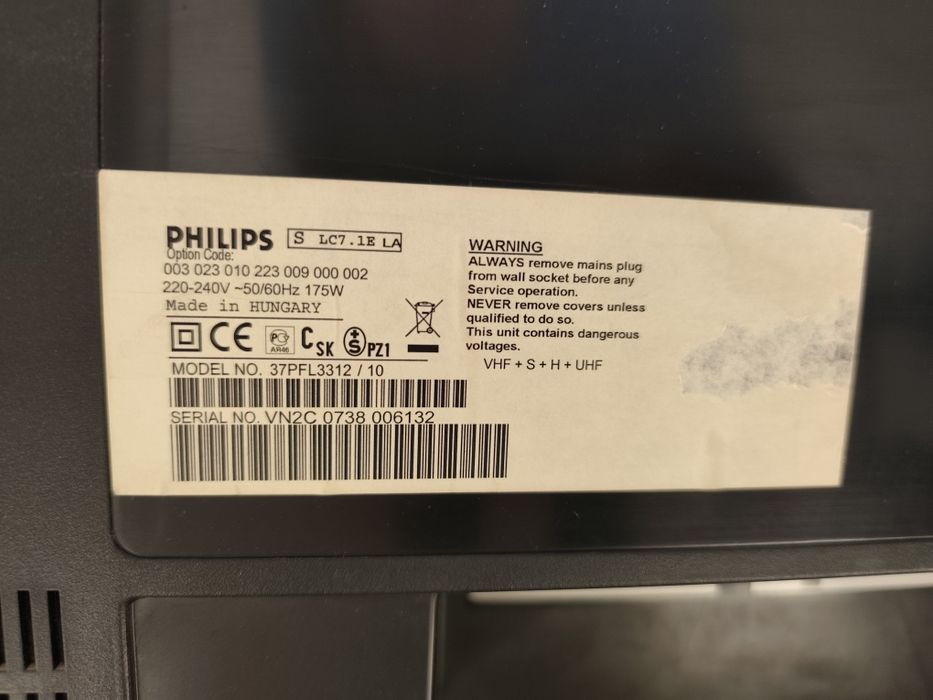 Телевизор Филипс 37, плосък екран