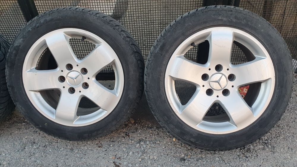 4бр Алуминиеви джанти със зимни гуми  за Мерцедес 16цола
