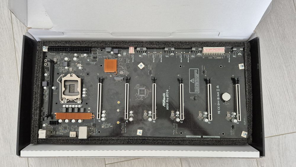 Placa de baza ASRock H510 Pro BTC+, LGA1200, 6 PCIe 3.0 x16