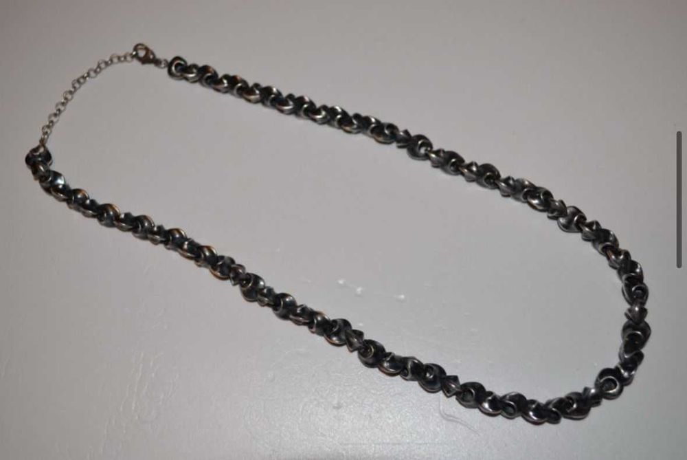 COLIER ARGINT 925 - La baza gatului - Patinat - Unisex - 56g.- Vintage