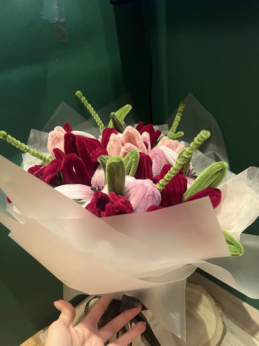 Букети от плюшени телчета