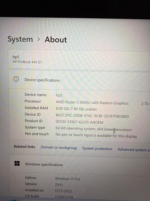 Hp ProBook 445 G7 Amanet BKG