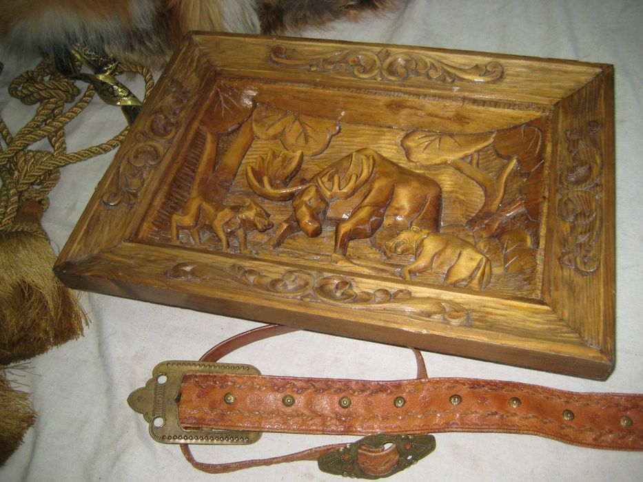 Панно Старинное Резьба по Дереву Картина Дерево Горельеф Массив Дуб