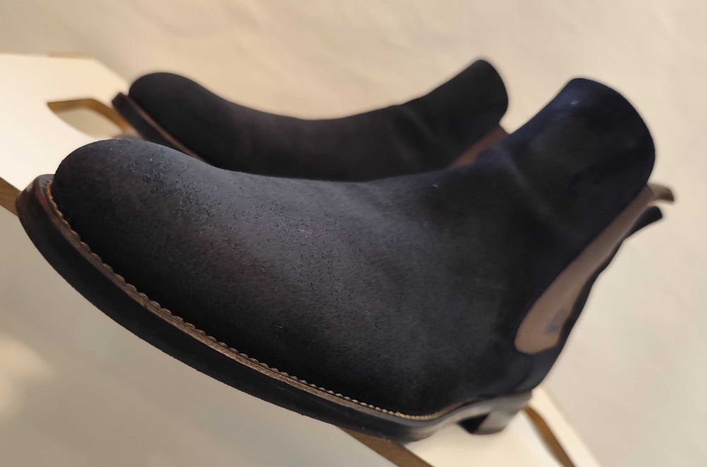 Ghete chelsea 41 lucrate manual Serfan piele naturala moale navy