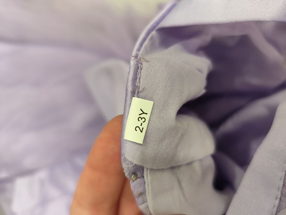 Рокля за момиче - Лила и розова