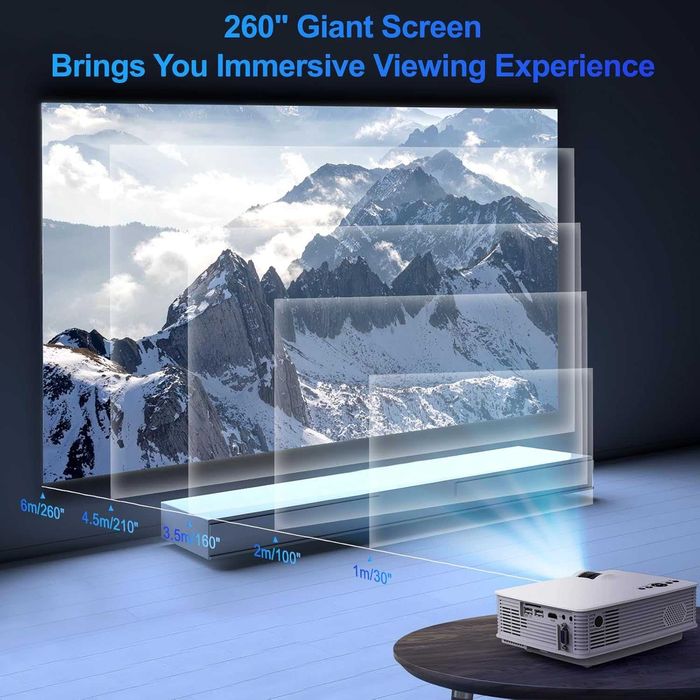 Proiector mini portabil, 120 Ansi lumeni, 800p, alb, Livrare Gratuita