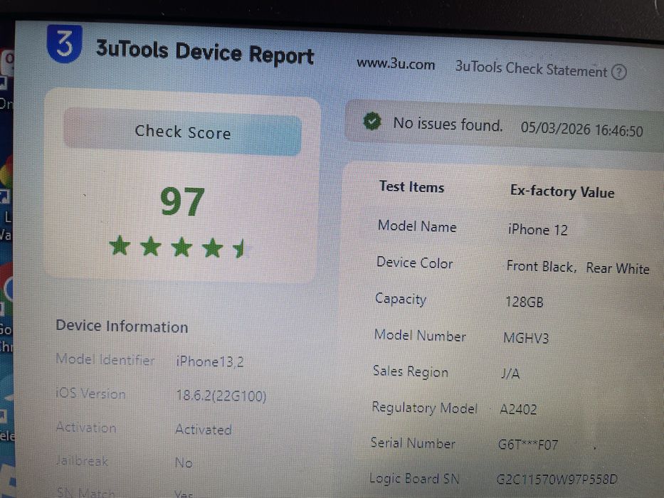 Iphone 12 White sim+esim