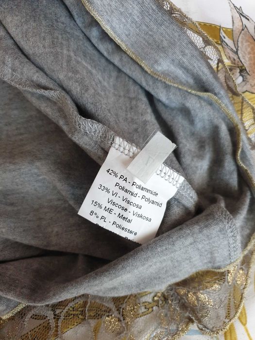 Top dama dantela argintiu Bottega