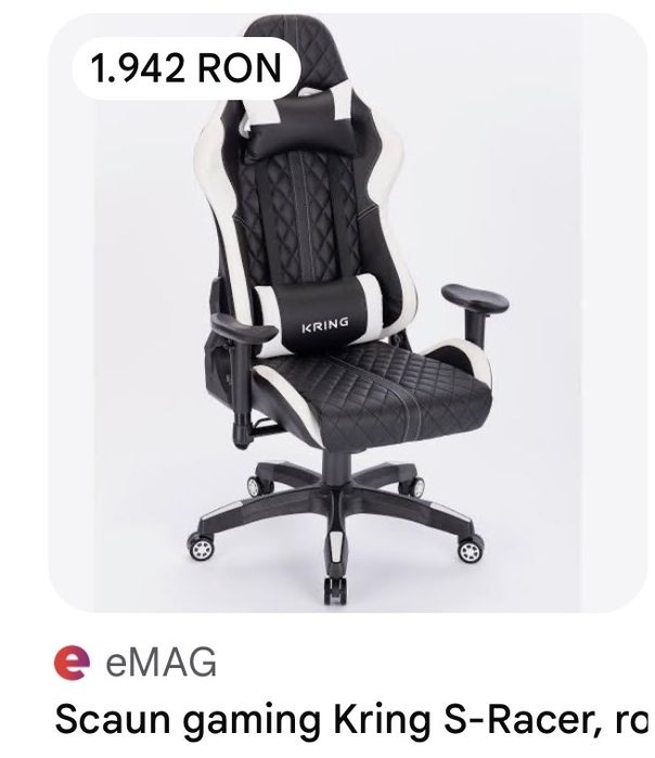 Scaun Gaming ca nou -630 ron