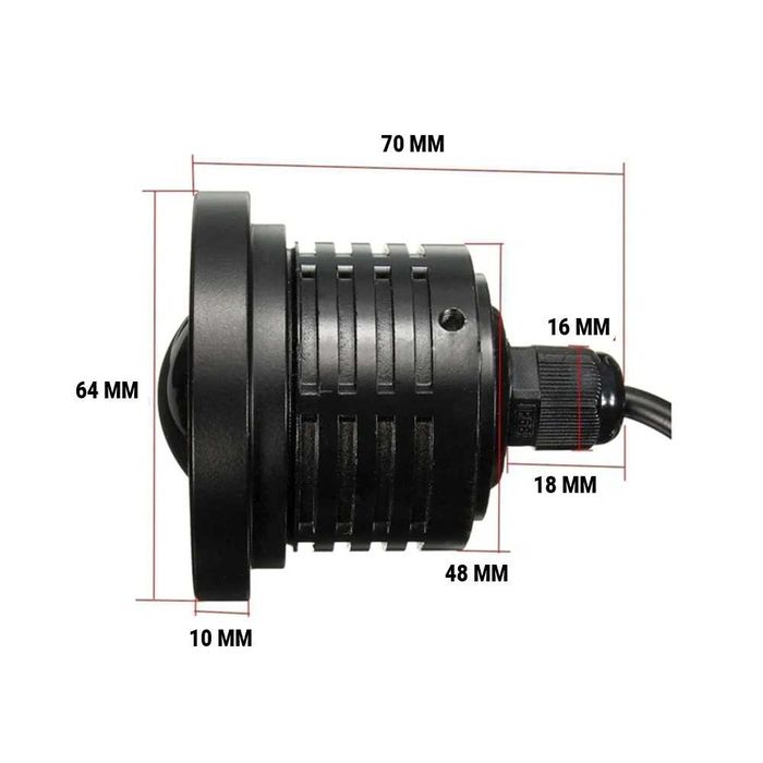 LED Халогени Лупи за Вграждане 64 мм с Ангелски Очи – Модел PG469
