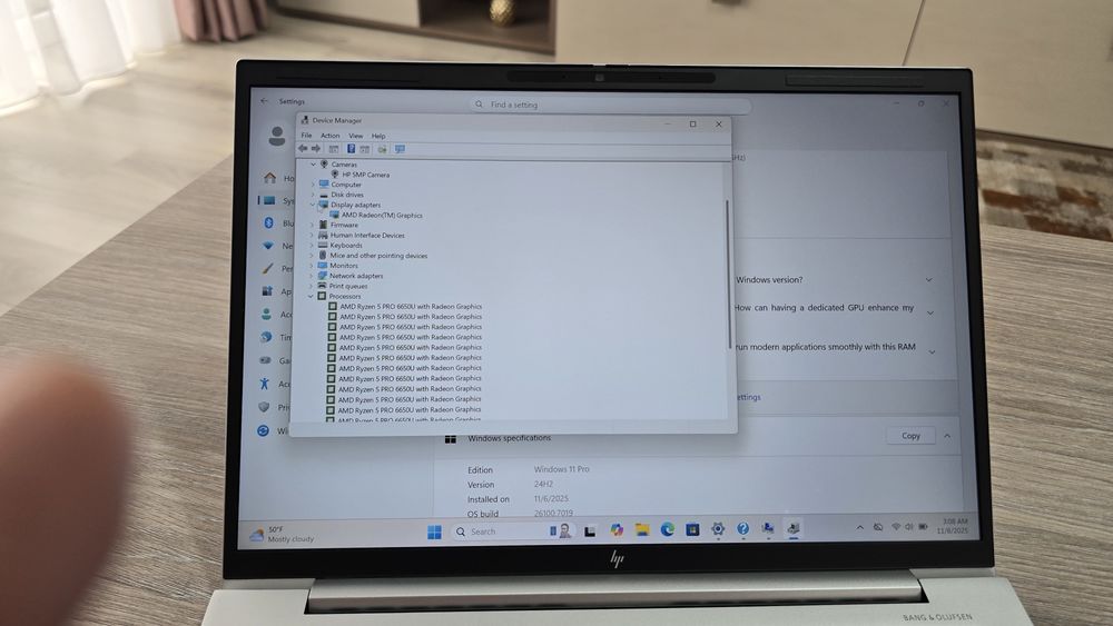 Laptop Hp ElteBook 845G9 AMD Ryzen5 PRO6650U,16Gb, ssd 256GB, 14.1WUXG