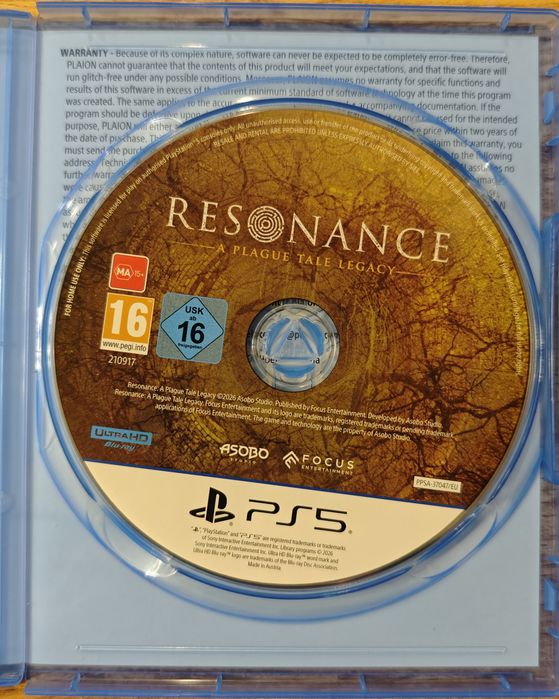 Vând joc PS5 Resonance: A Plague Tale Legacy