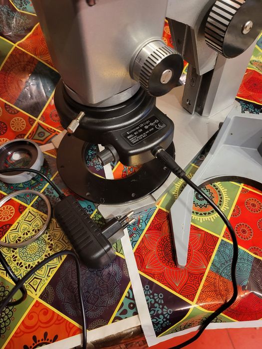Microscop optic industrial/Dublu zoom/Full Aluminiu/Lentila Barlow 2x