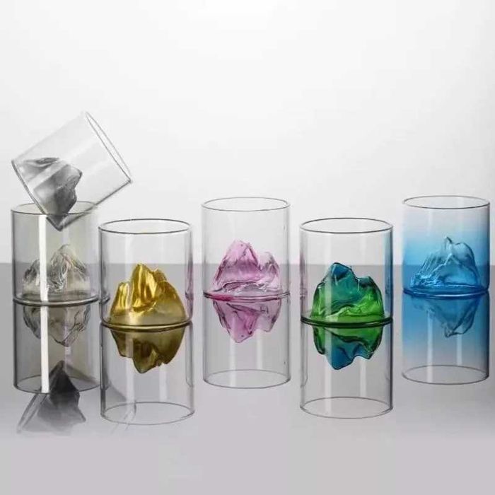 Комплект стъклени чаши с планински върхове