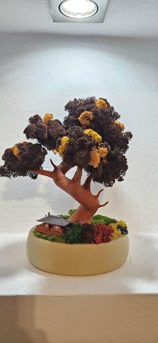 Bonsai din Pla printabil si licheni stabilizati