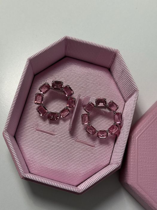 Swarovski обеци (розови кристали)