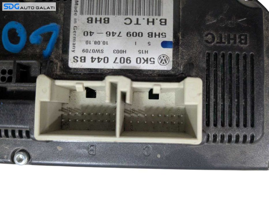 Panou Modul Unitate Comanda AC Aer Conditionat Clima Climatronic Volkswagen Passat CC 2008 - 2011 Cod 5K0907044 BS 5HB00974640 [L6958]