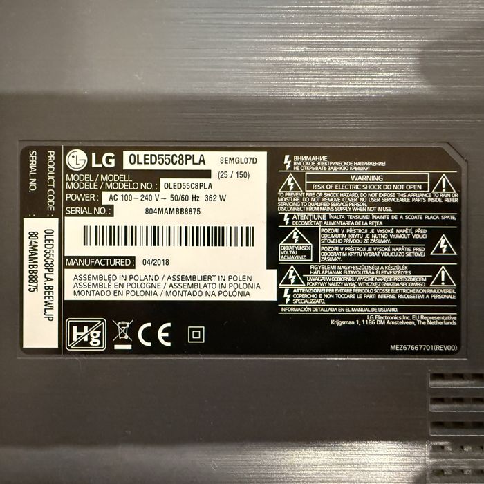 Телевизор LG OLED C8 55” като нов