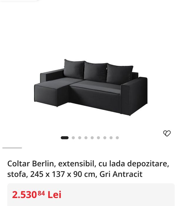 Coltar Extensibil cu lada de depozitare