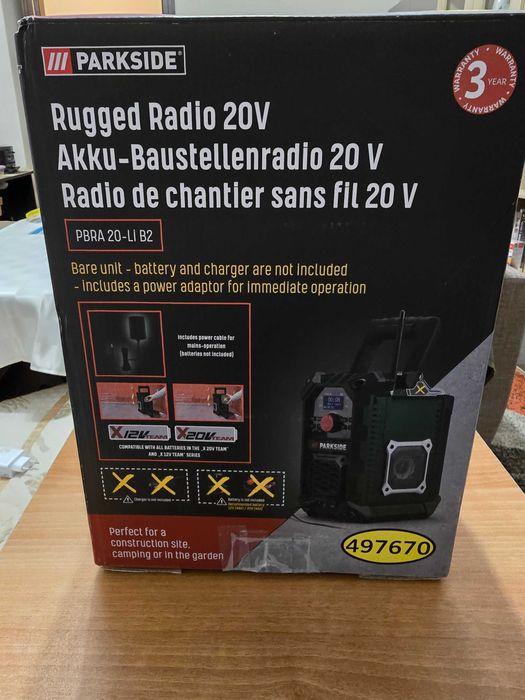 Parkside PBRA 20-Li A1 - преносимо радио, ново!