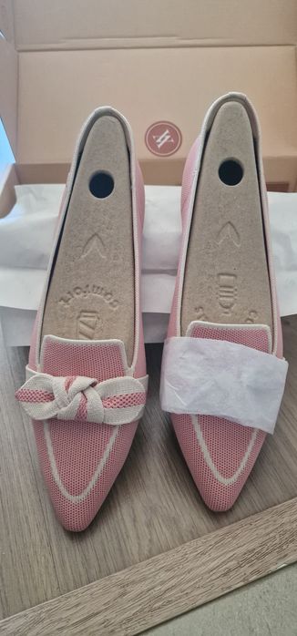 Balerini roz cu dungi albe Vivaia 42