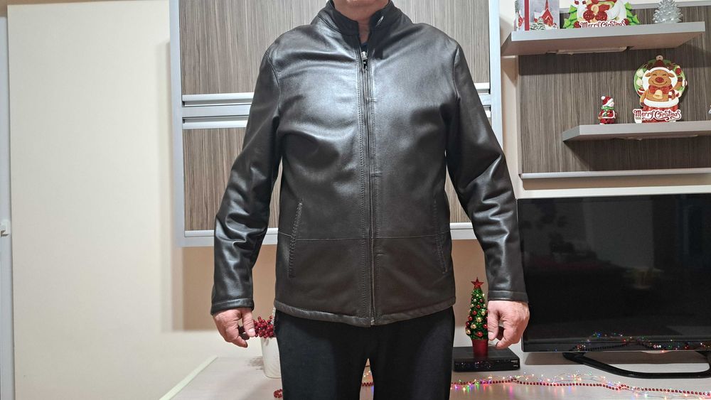 Geaca Piele naturala-Maro, Istambul -  Size: L=>XL