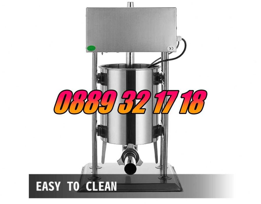 Електрическа пълначка за месо 15 литра с педал, пълначка за кайма