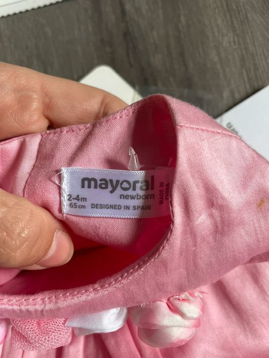 Rochiță roz mayoral 2-4 luni rochiță 65 cm