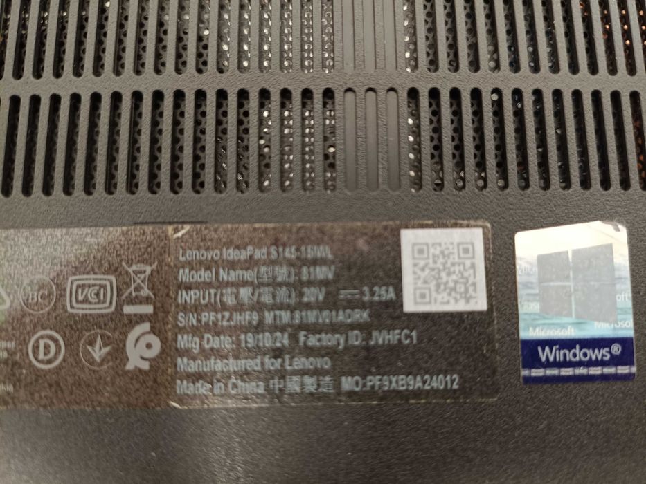 Lenovo Ideapad S145-15IWL- Type 81MV