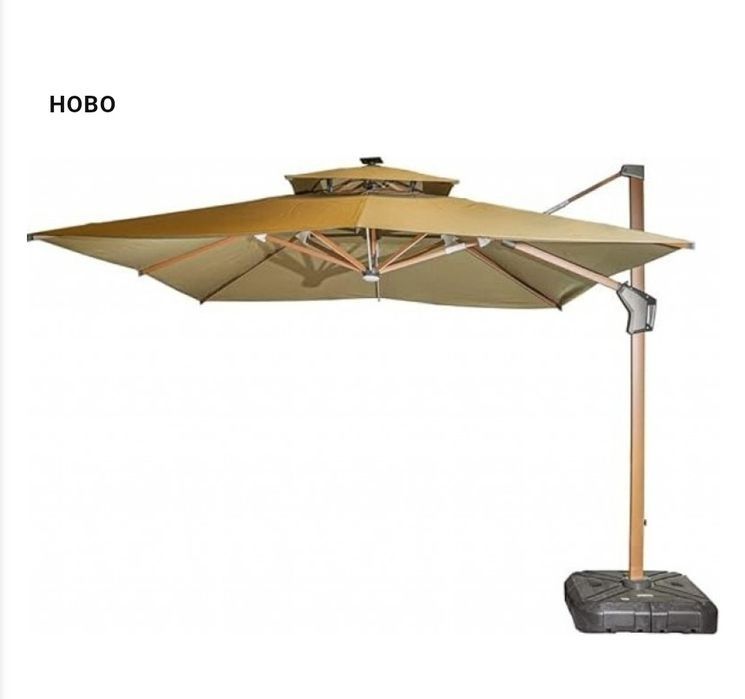 Градински Чадър с чупеещо рамо и 100 бр лед светлени