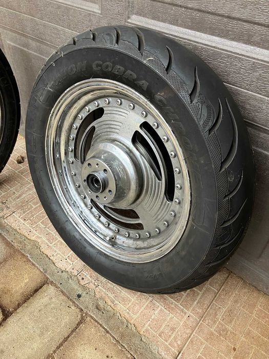 Furca completa fata, roata, roata spate Harley WG, Softail
