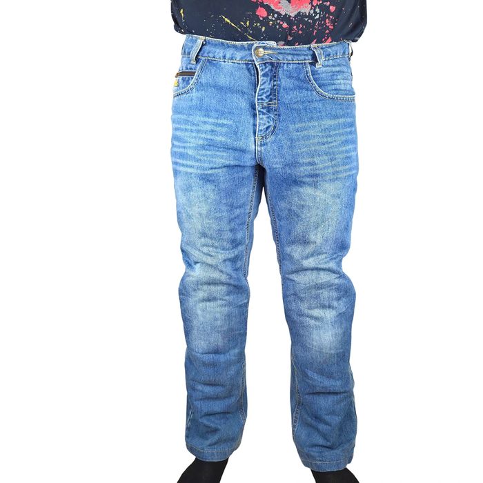 FLM Мъжки текстилни мото дънки | W32/L34 | КАТО НОВИ