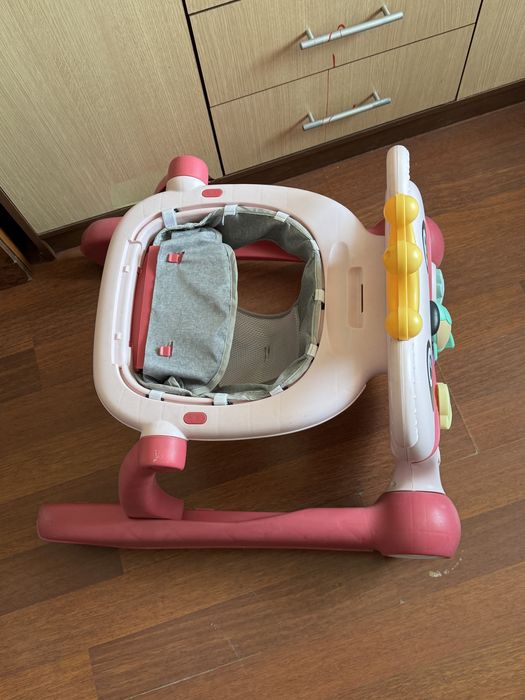 Ходунки каталка розовый